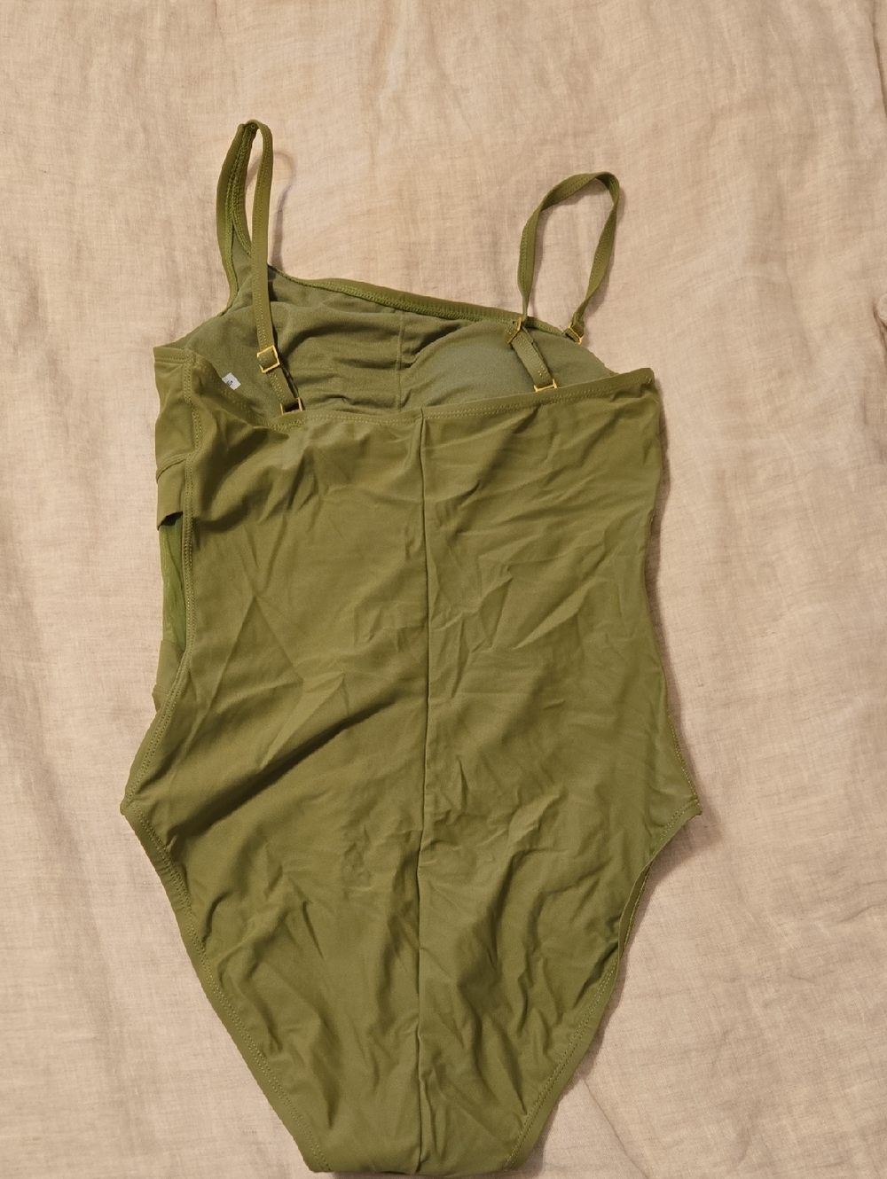 Womens Blue Rod Beattie Olive Green One-Piece Swimsuit Sz 8 NWOT - Picture 3 of 4